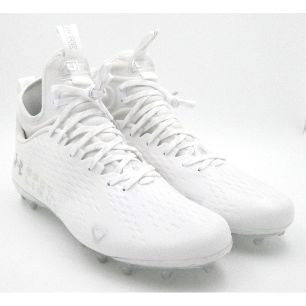 New Under Armour Spotlight Lux MC 2.0 Football Cleats Men Sz 10.5US  White (F19)